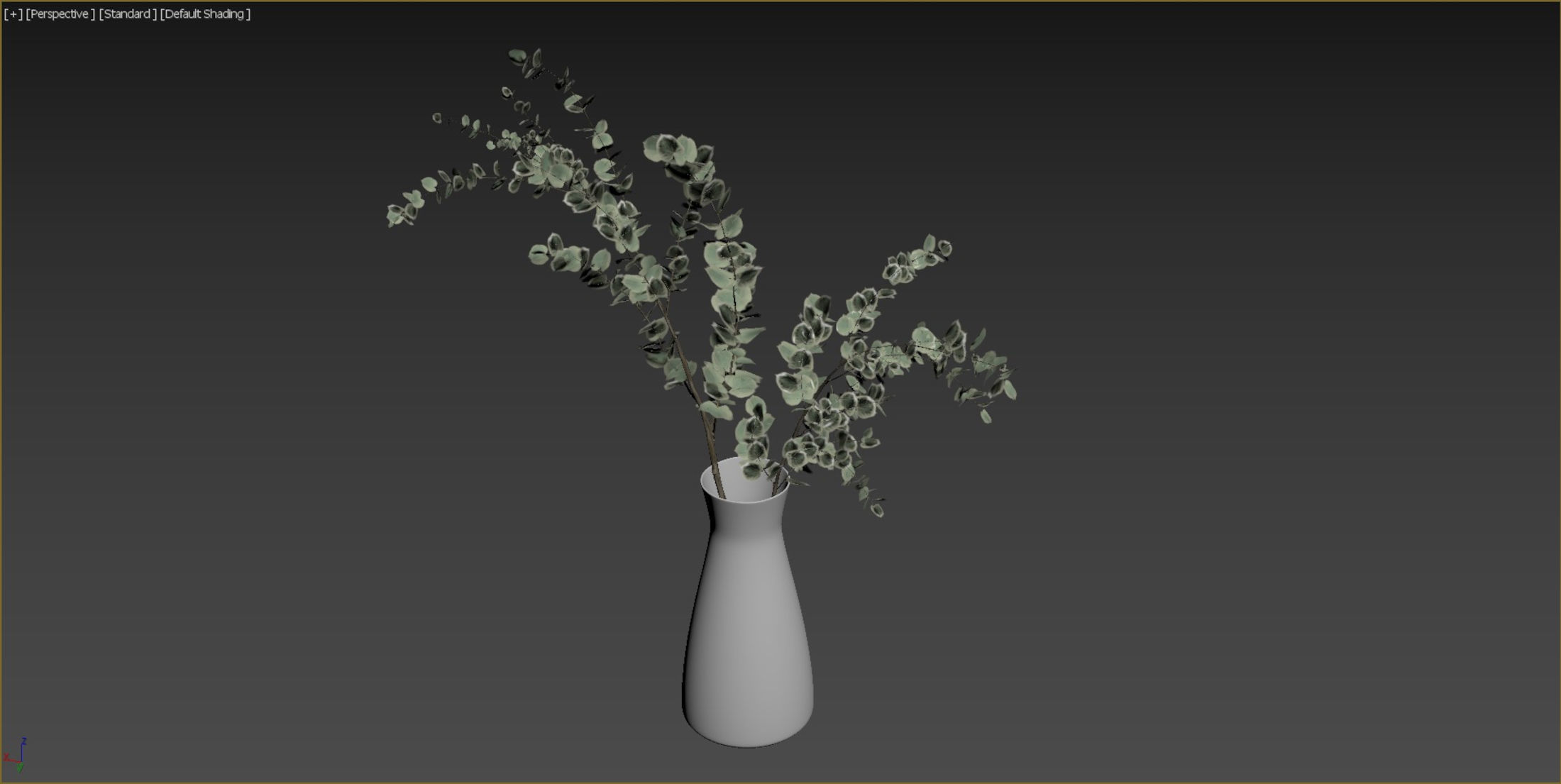 Faux Eucalyptus Branch 3D model_5