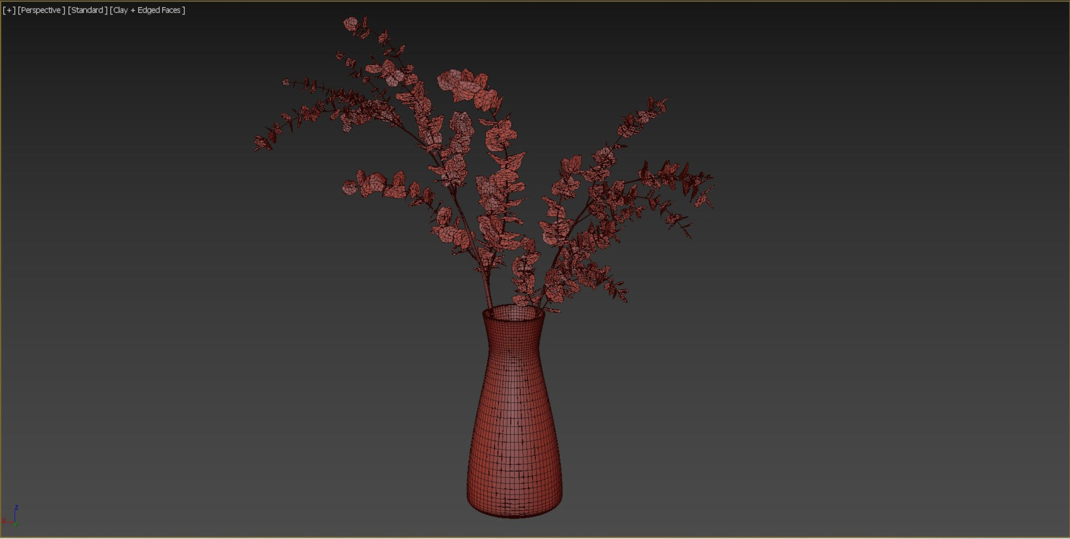 Faux Eucalyptus Branch 3D model_7