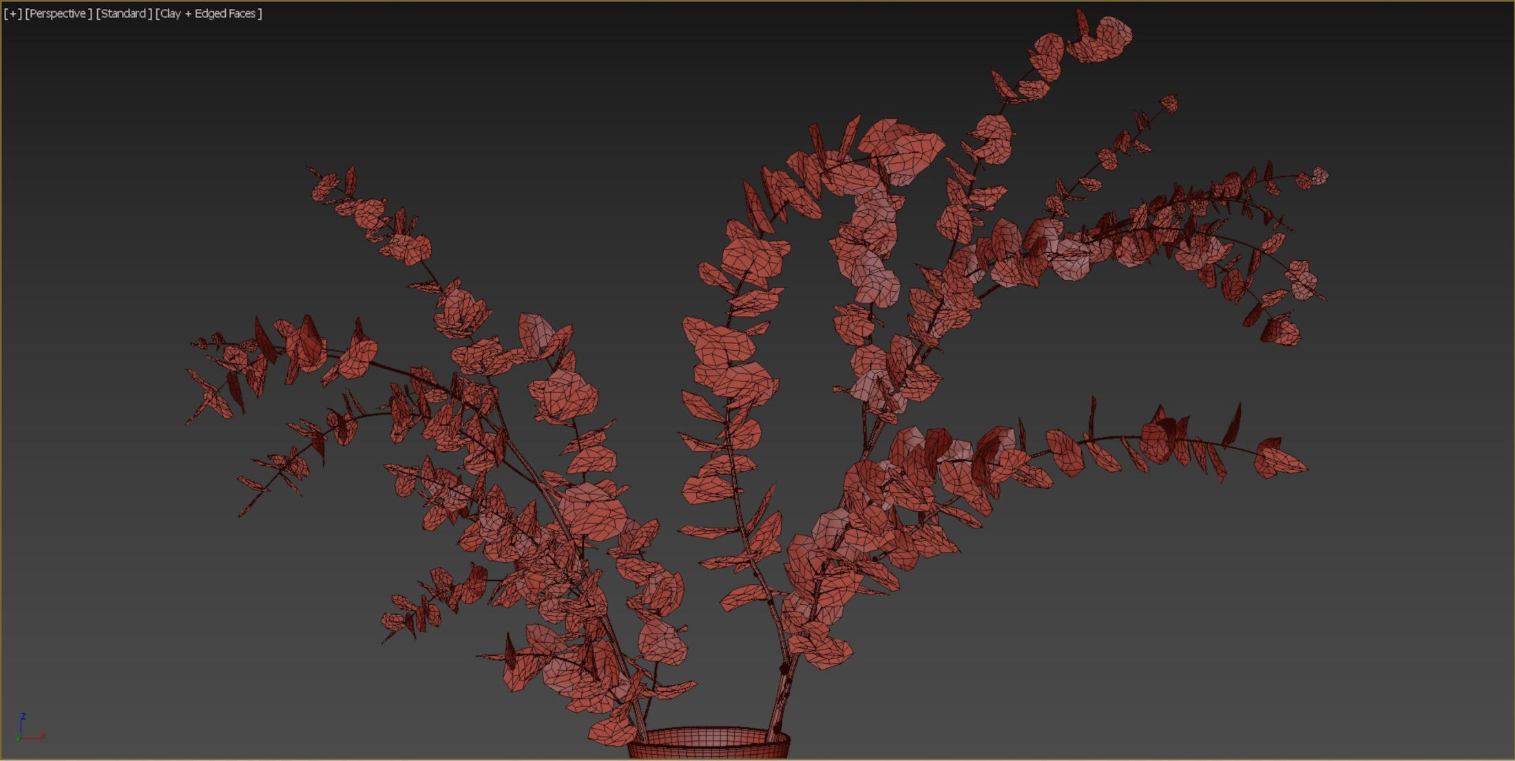 Faux Eucalyptus Branch 3D model_8