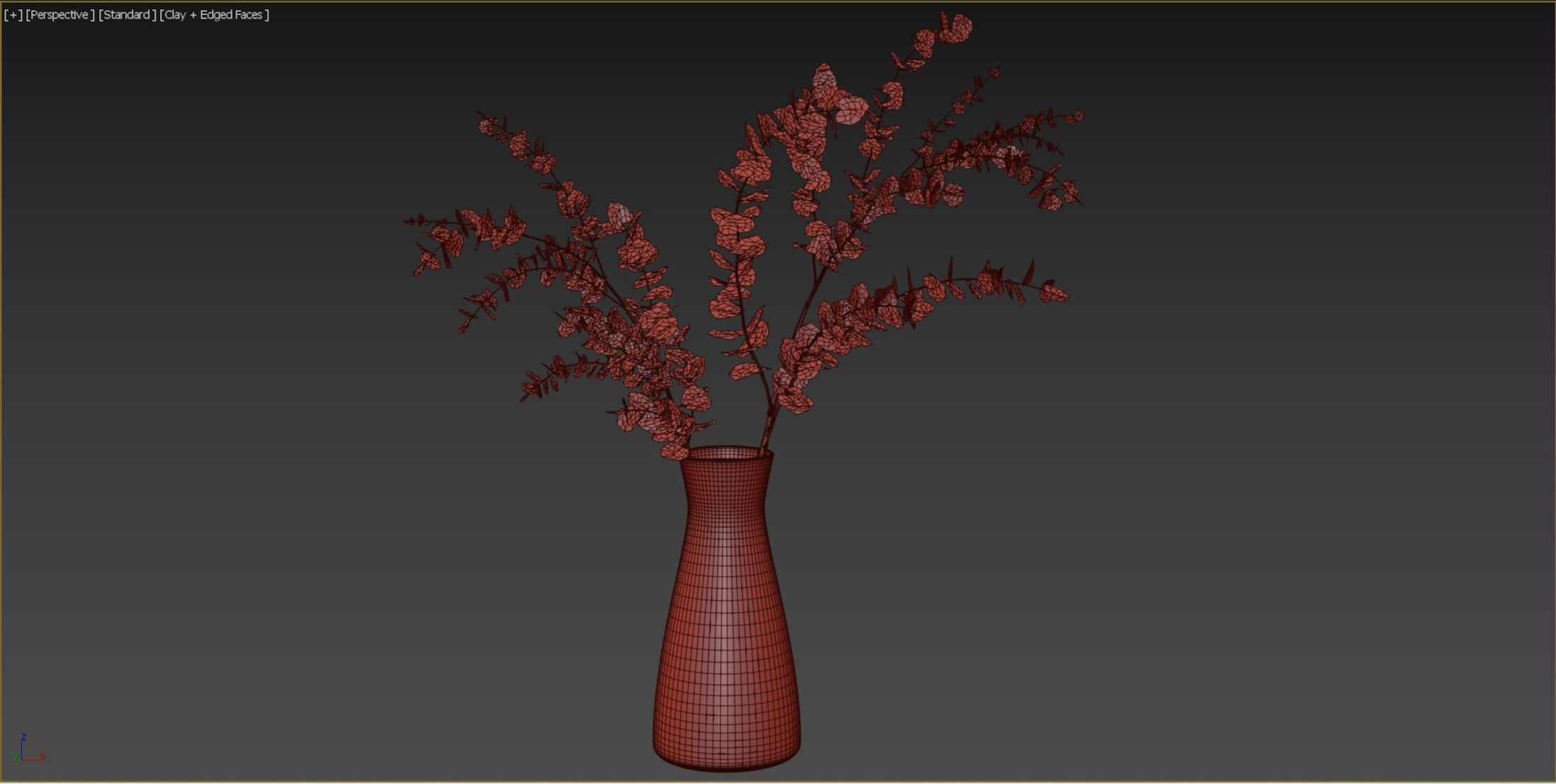 Faux Eucalyptus Branch 3D model_6