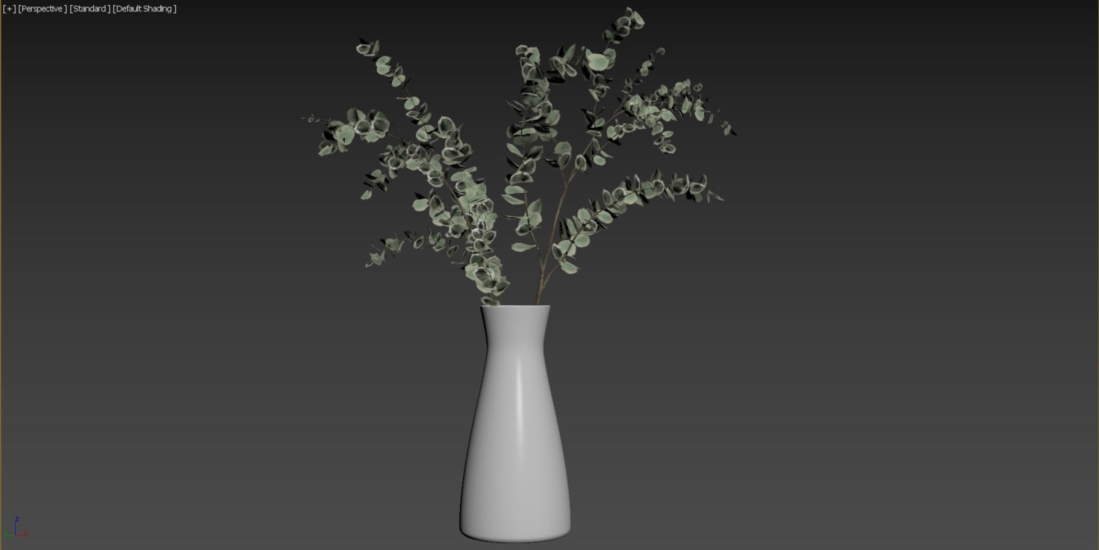 Faux Eucalyptus Branch 3D model_4