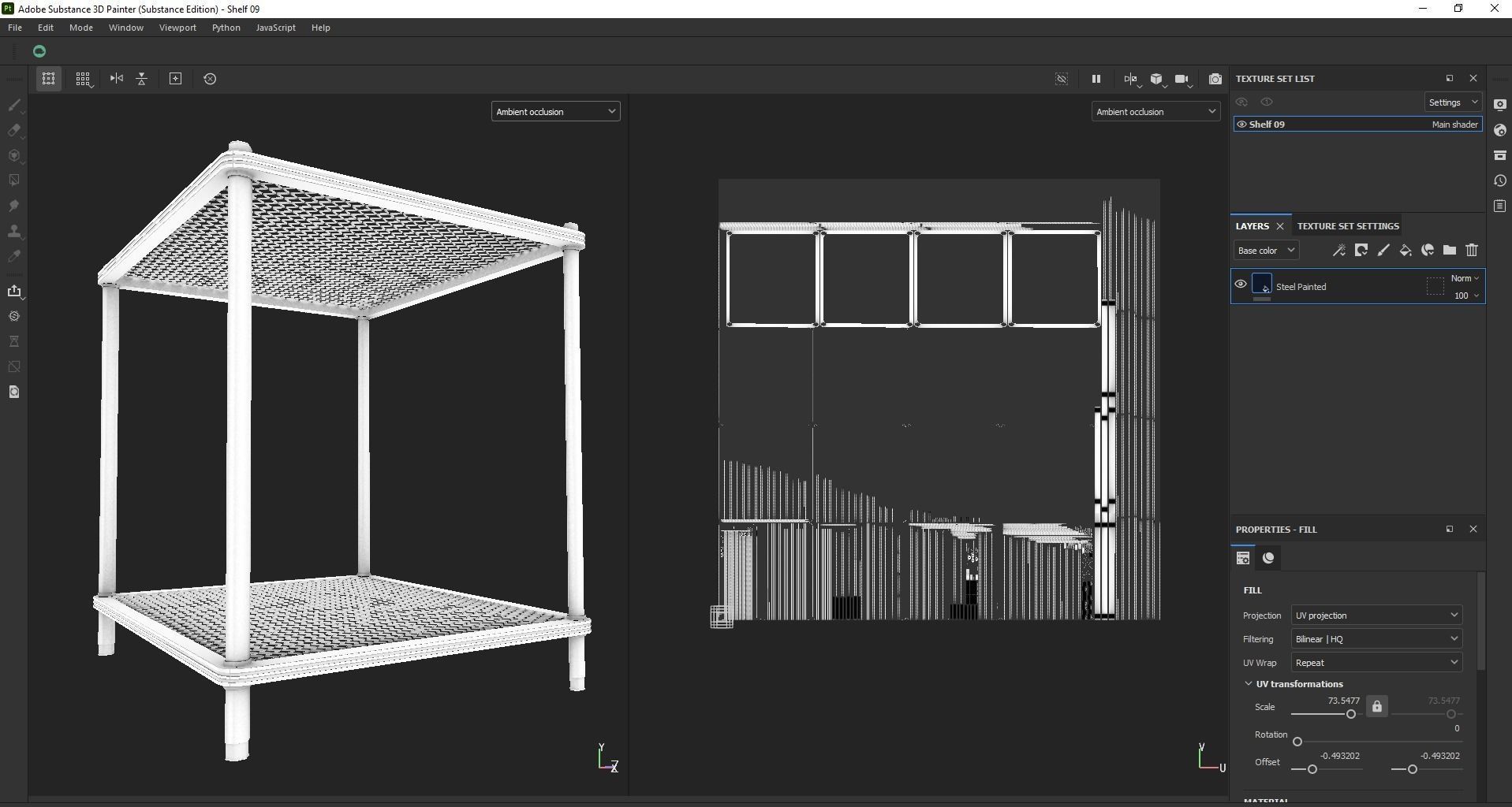 Kitchen island shelf storage rack - Bedside end table Low-poly 3D model_19