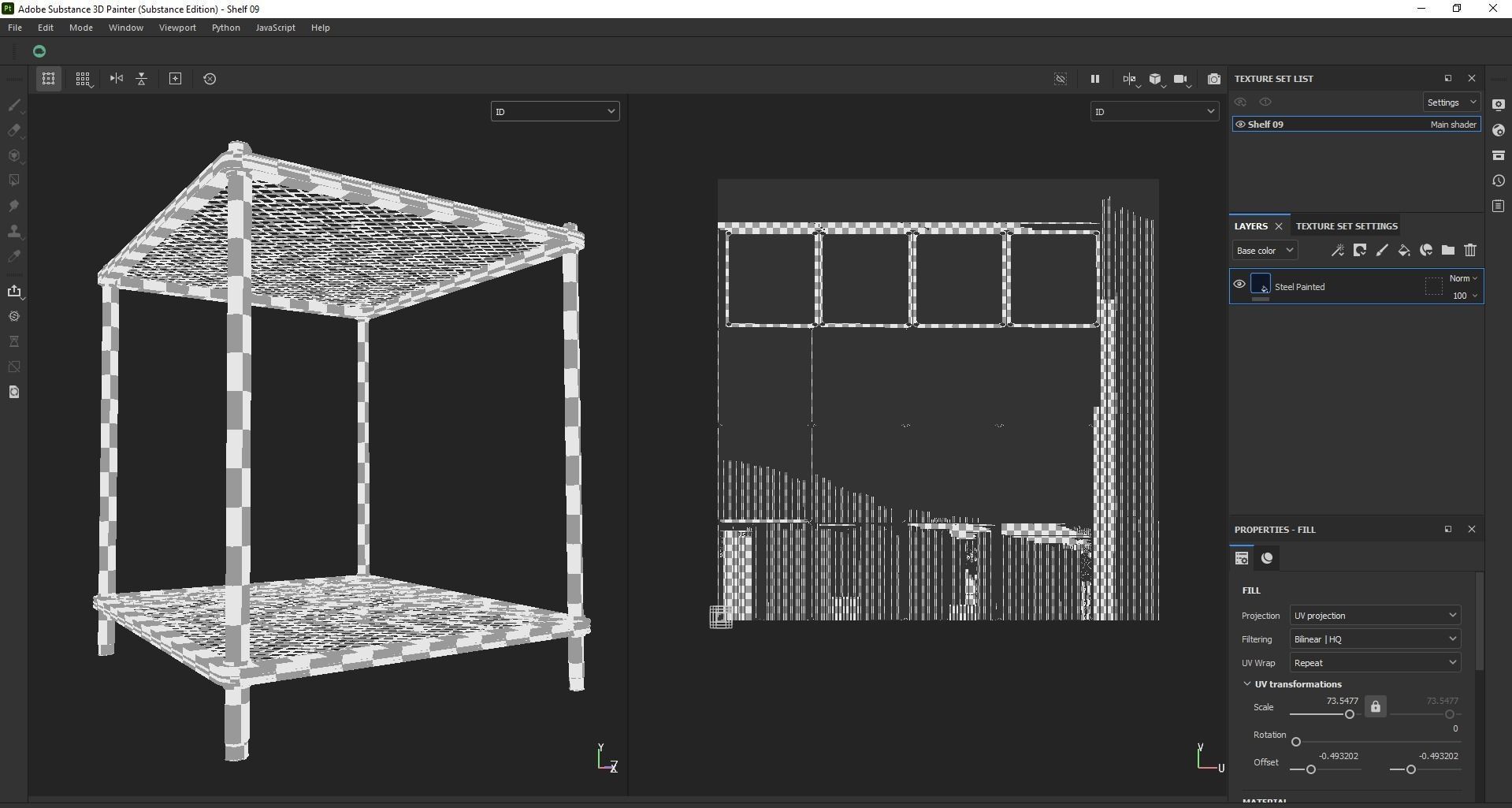 Kitchen island shelf storage rack - Bedside end table Low-poly 3D model_18