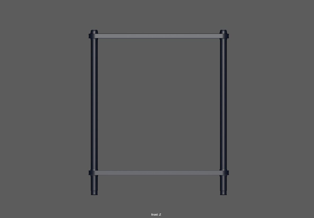 Kitchen island shelf storage rack - Bedside end table Low-poly 3D model_13