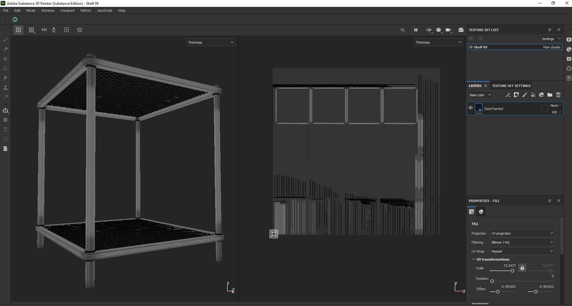 Kitchen island shelf storage rack - Bedside end table Low-poly 3D model_22