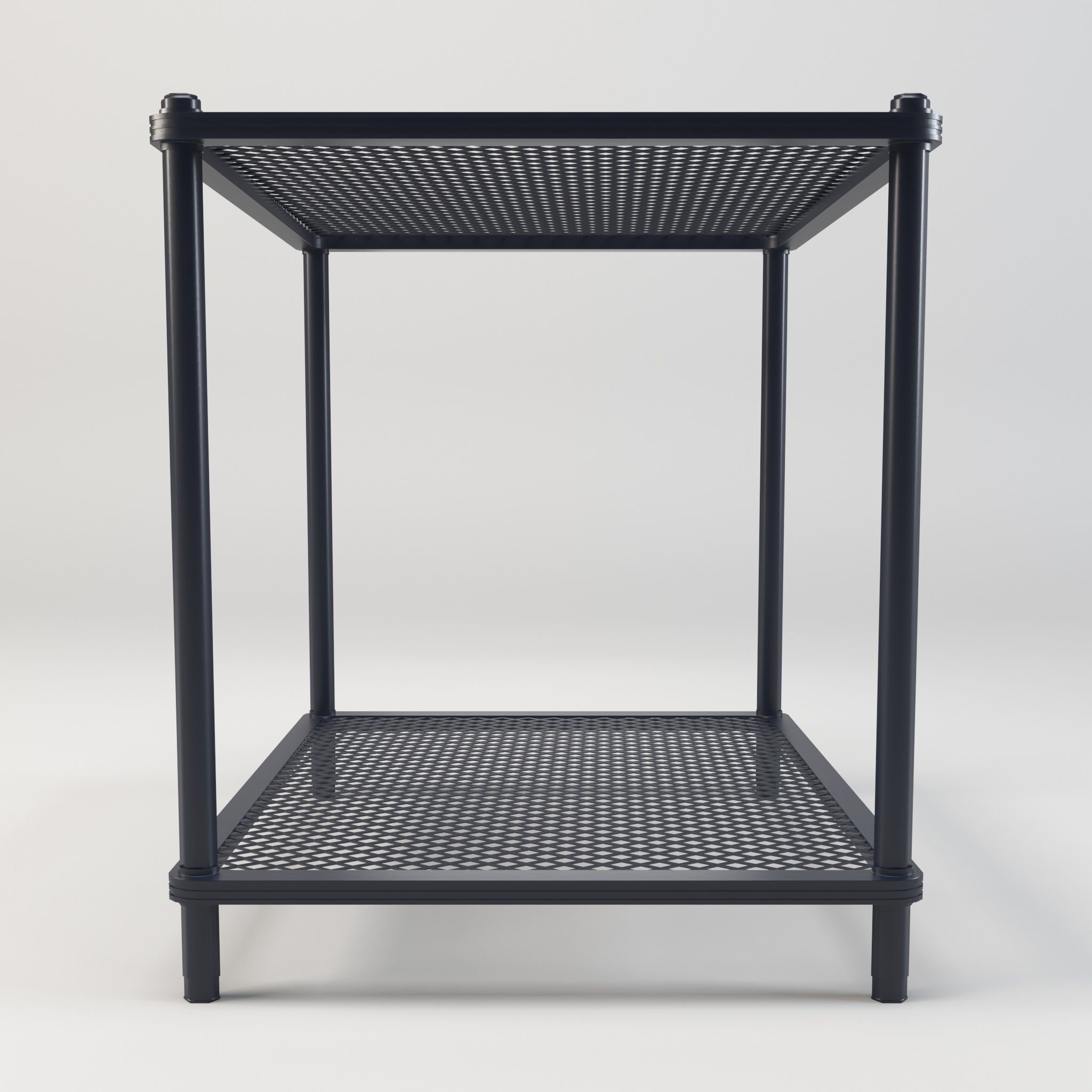 Kitchen island shelf storage rack - Bedside end table Low-poly 3D model_2