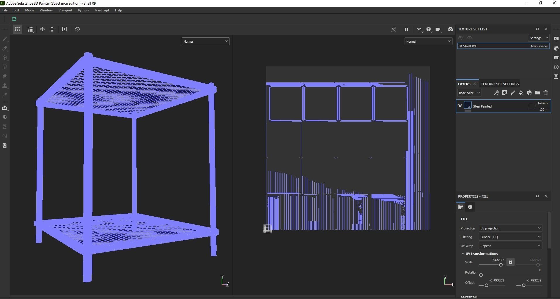 Kitchen island shelf storage rack - Bedside end table Low-poly 3D model_16