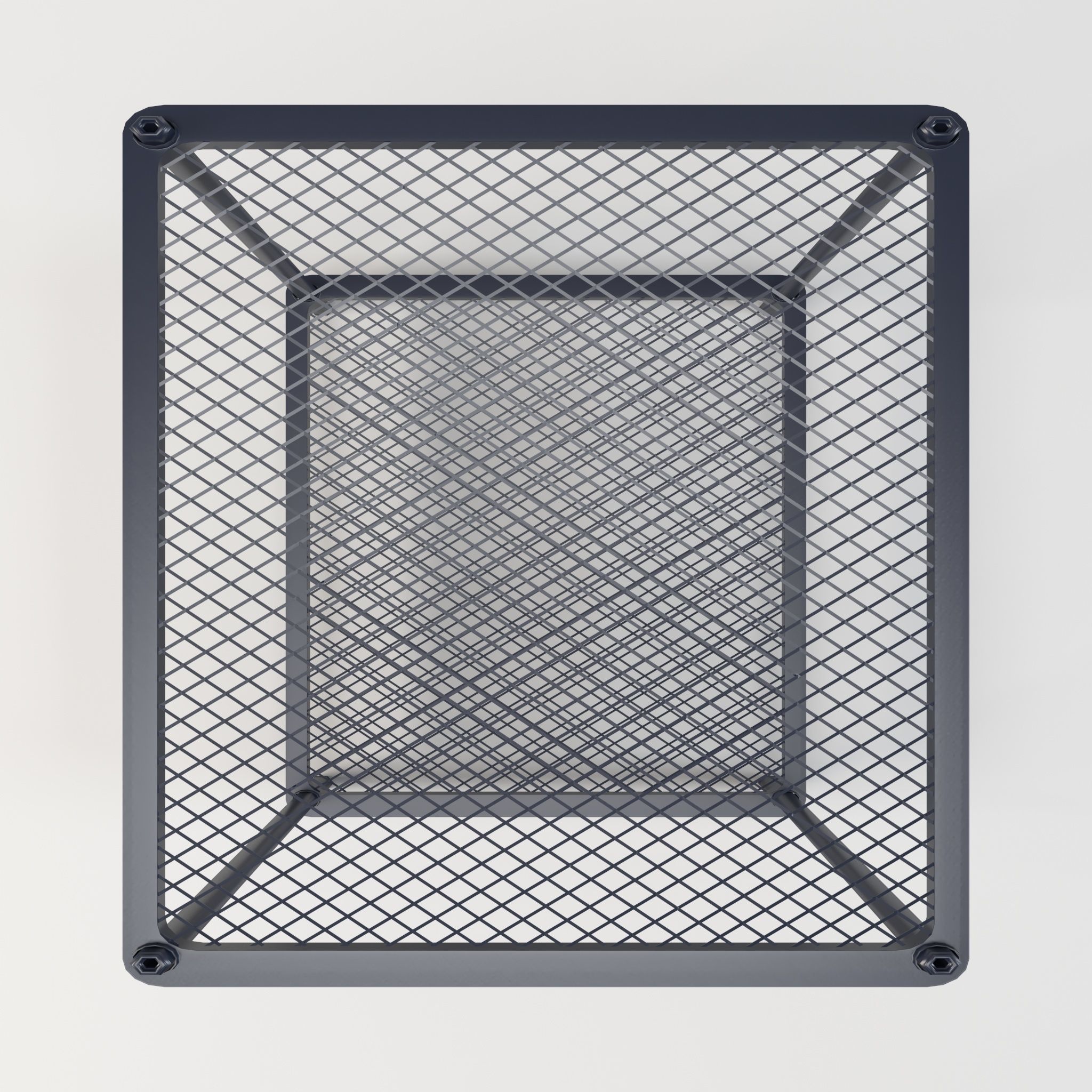 Kitchen island shelf storage rack - Bedside end table Low-poly 3D model_3