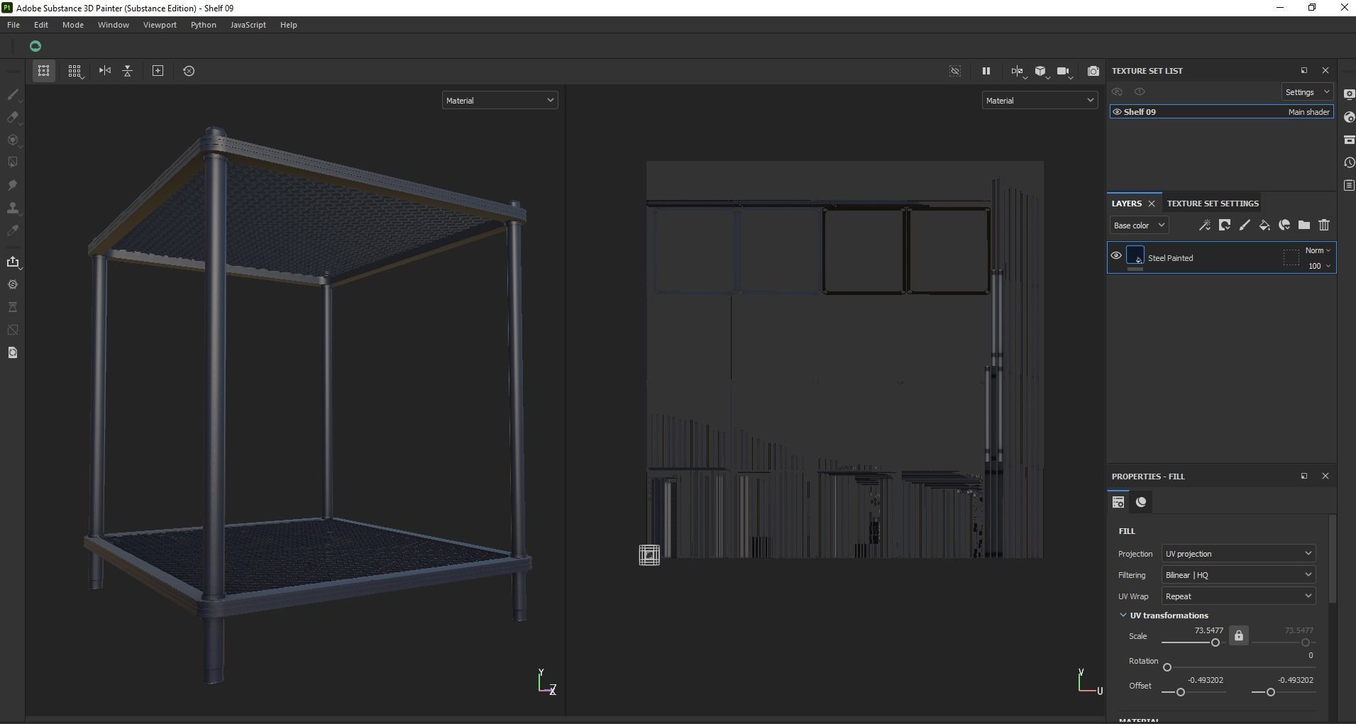 Kitchen island shelf storage rack - Bedside end table Low-poly 3D model_15