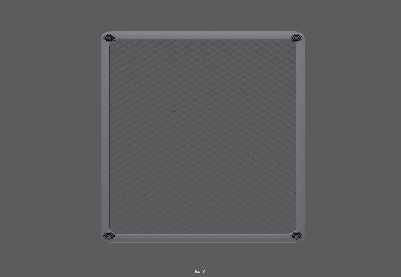 Kitchen island shelf storage rack - Bedside end table Low-poly 3D model_8