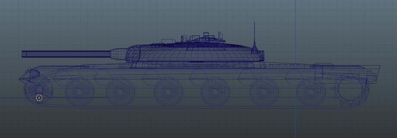 Object 775 Soviet Cold War Prototype Tank Pancake Tank Low Poly 3D print model_2