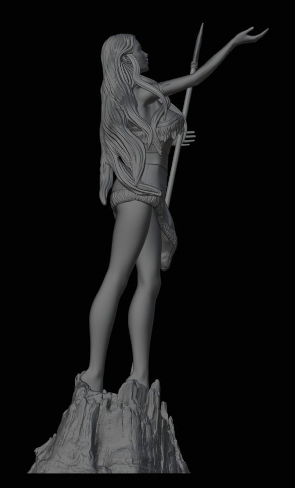 Pocahontas - 1to10 STL file 3D print model 3D print model_4
