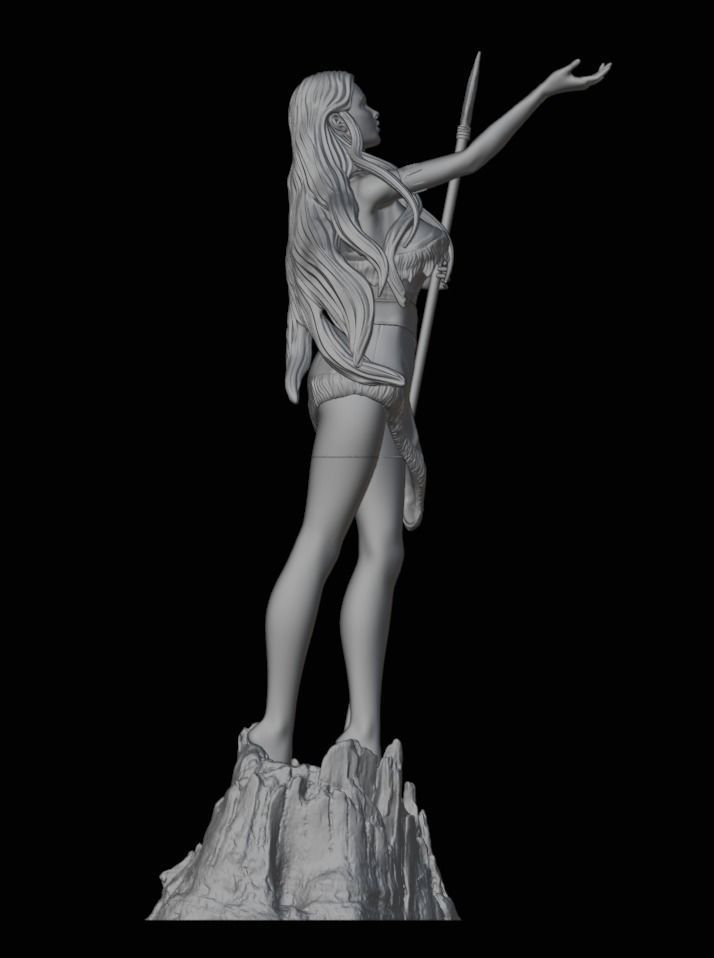Pocahontas - 1to10 STL file 3D print model 3D print model_10
