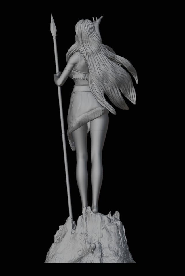 Pocahontas - 1to10 STL file 3D print model 3D print model_9