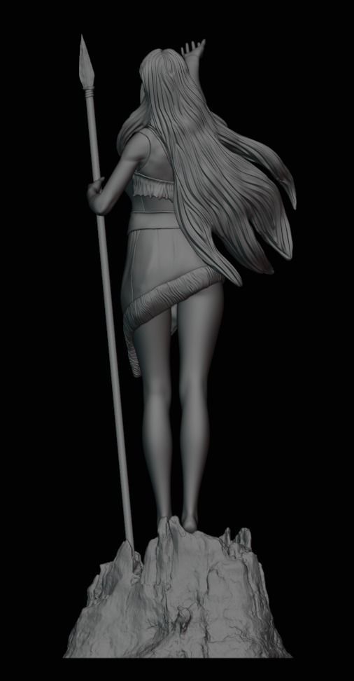 Pocahontas - 1to10 STL file 3D print model 3D print model_3