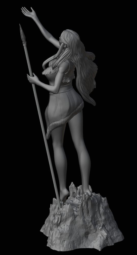 Pocahontas - 1to10 STL file 3D print model 3D print model_6