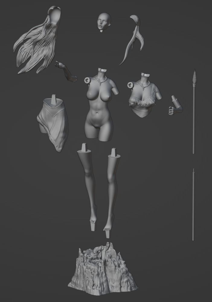 Pocahontas - 1to10 STL file 3D print model 3D print model_25