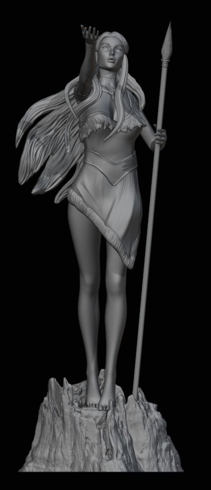 Pocahontas - 1to10 STL file 3D print model 3D print model_1