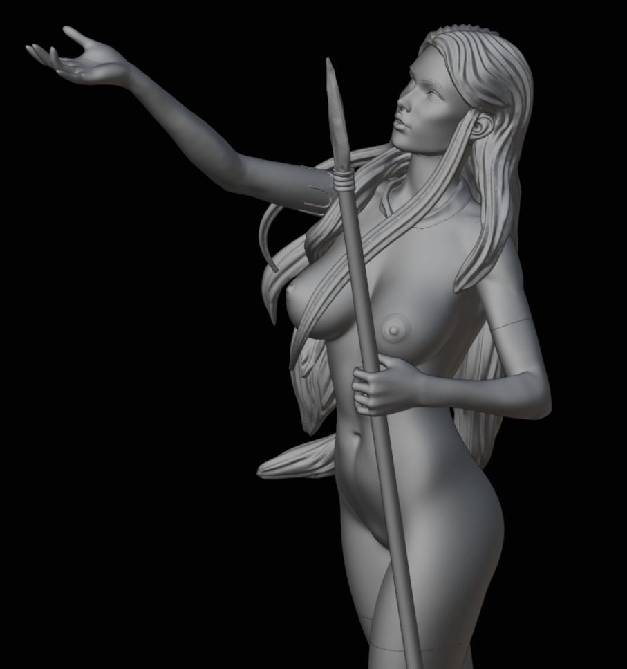 Pocahontas - 1to10 STL file 3D print model 3D print model_18