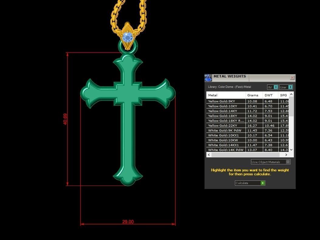 Jesus Christ Cross Pendant 6 3D model_1