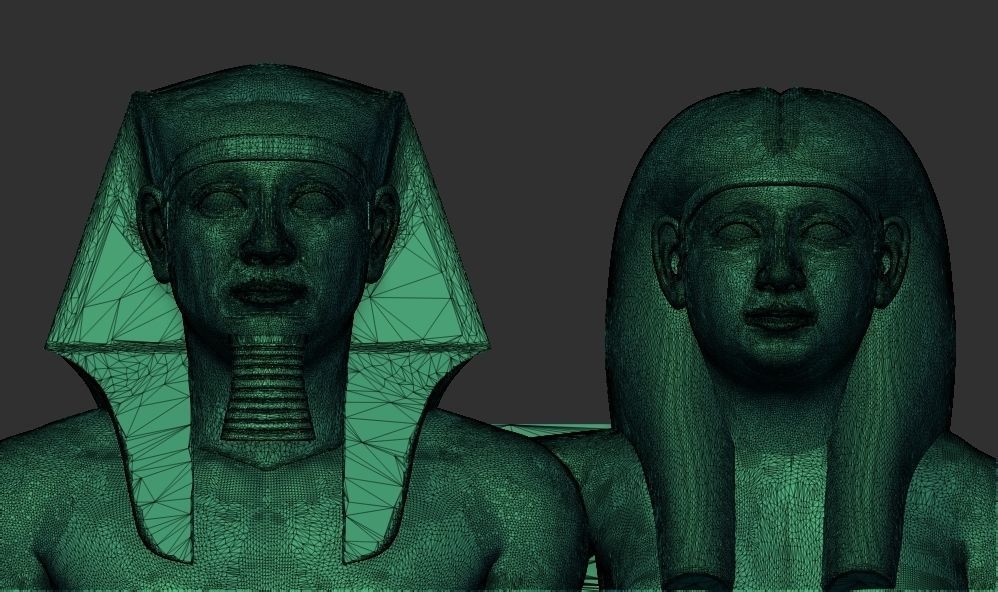 Royal Statuary Menkaure  Mycerinus  queen 3d printable model 3D print model_10