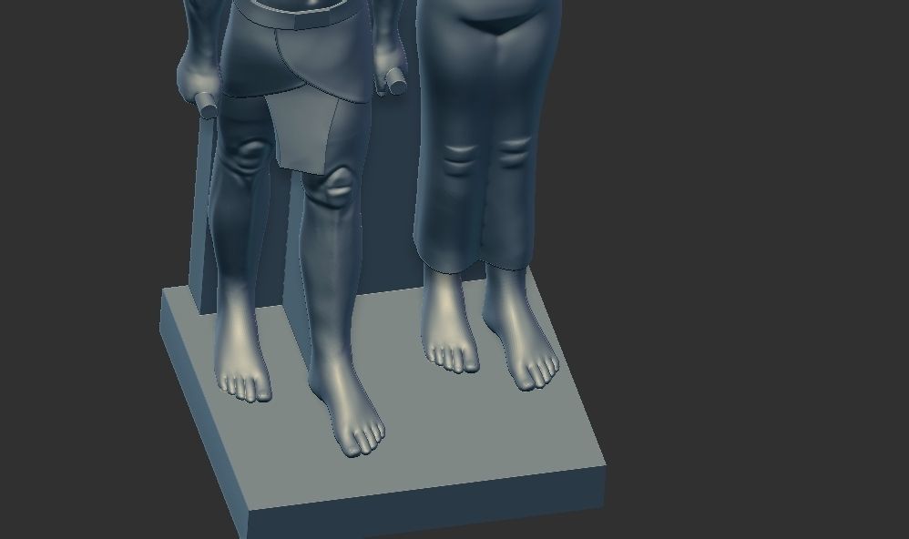 Royal Statuary Menkaure  Mycerinus  queen 3d printable model 3D print model_8