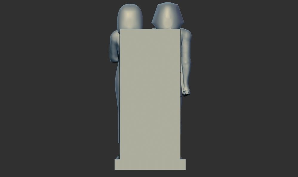 Royal Statuary Menkaure  Mycerinus  queen 3d printable model 3D print model_4