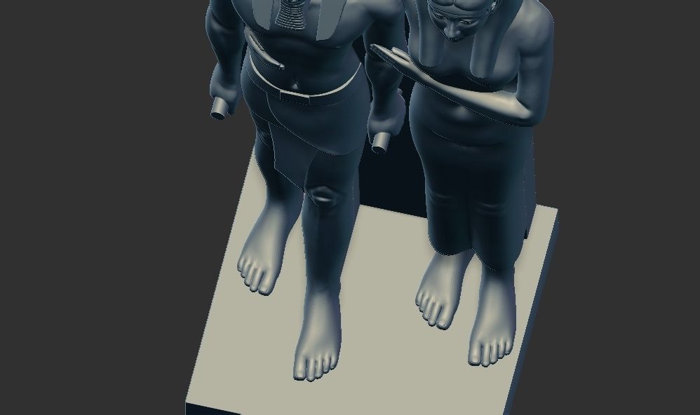 Royal Statuary Menkaure  Mycerinus  queen 3d printable model 3D print model_6