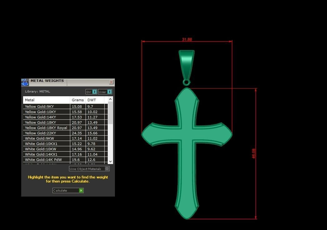 Jesus Christ Cross Pendant  16 3D model_1