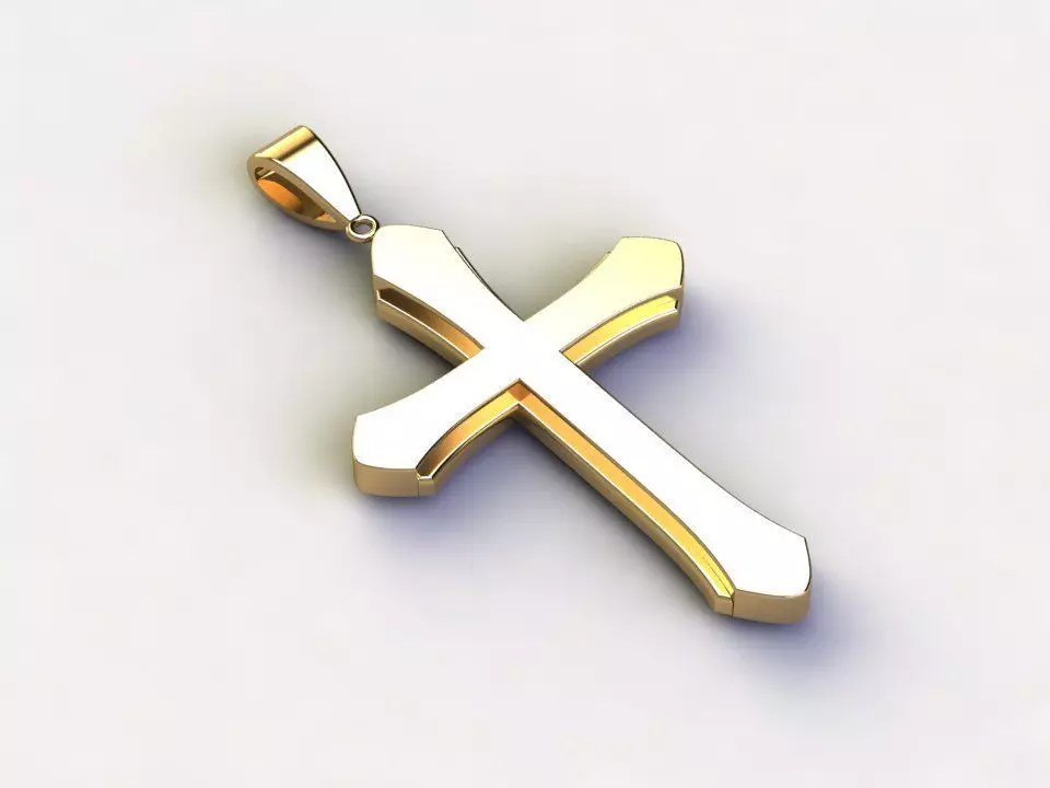 Jesus Christ Cross Pendant  16 3D model_0