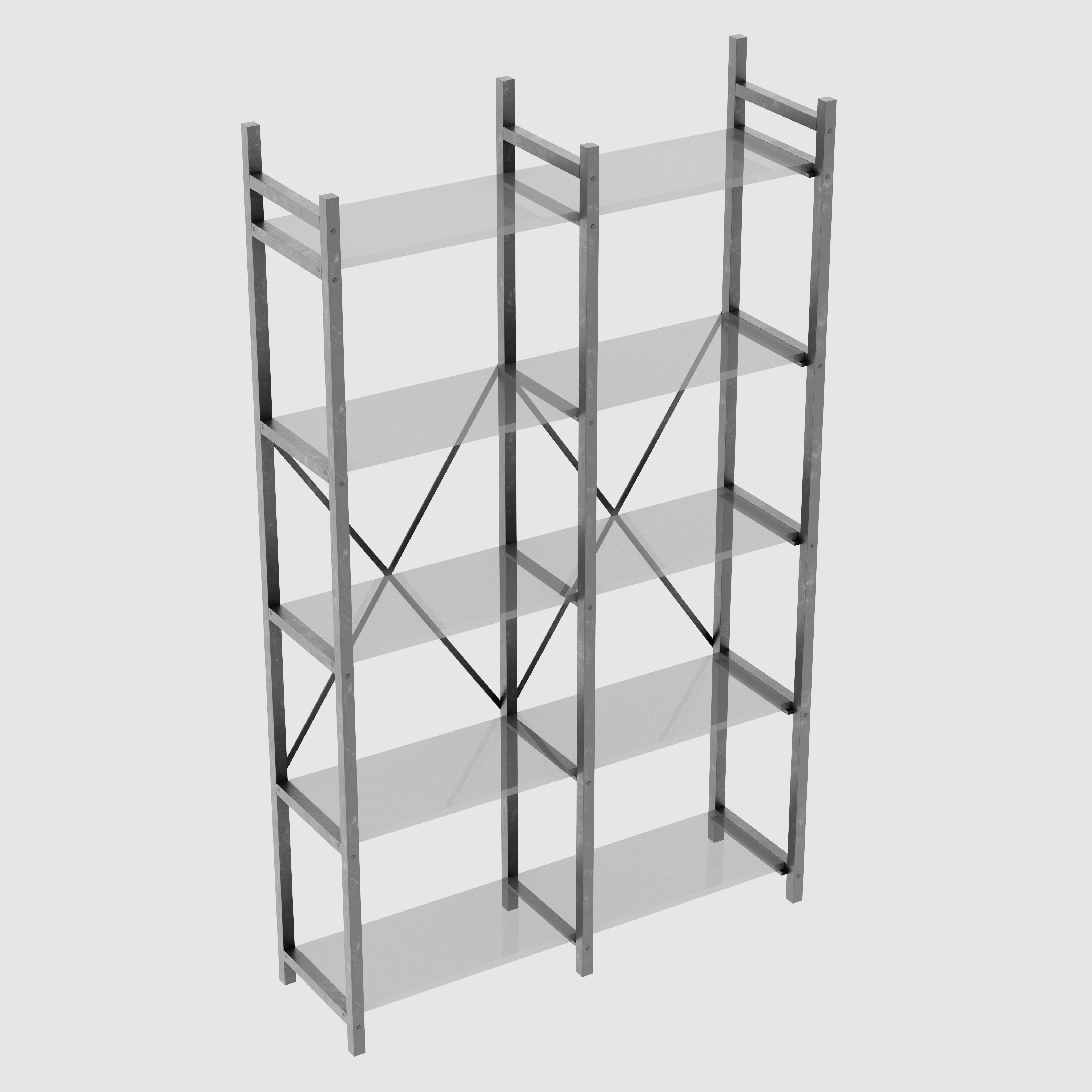 Bookcases Farmhouse Rustic 3D model_9