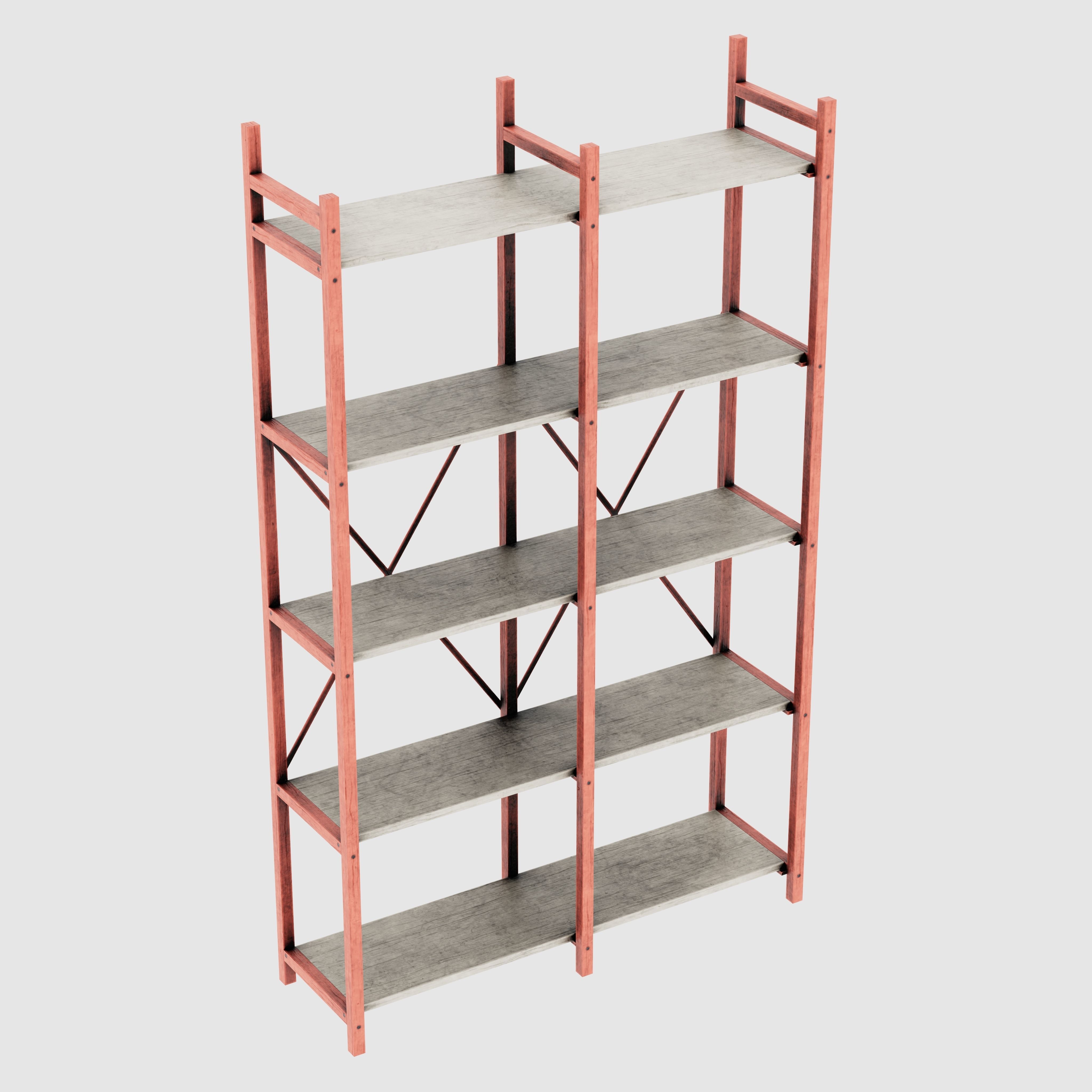 Bookcases Farmhouse Rustic 3D model_20