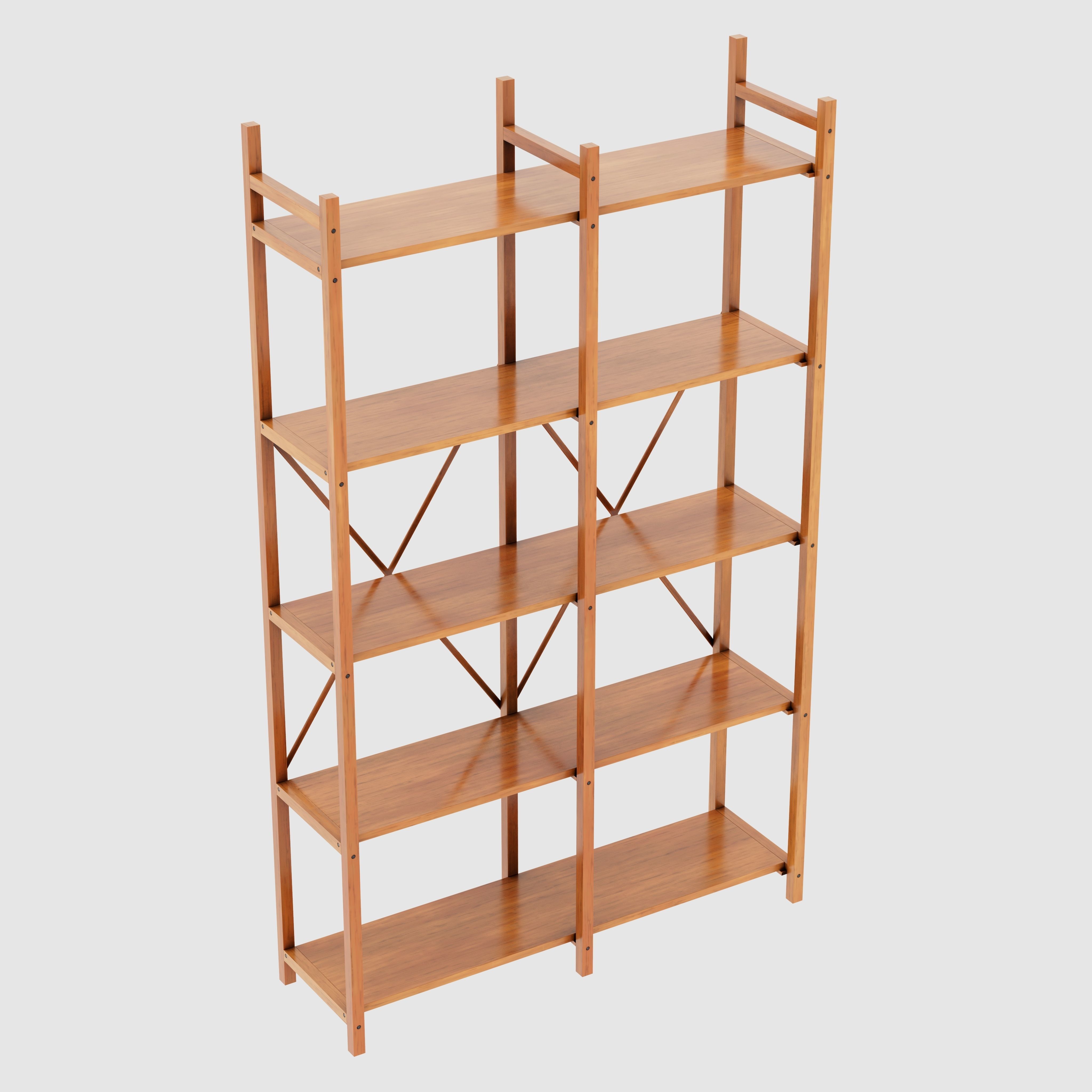 Bookcases Farmhouse Rustic 3D model_16