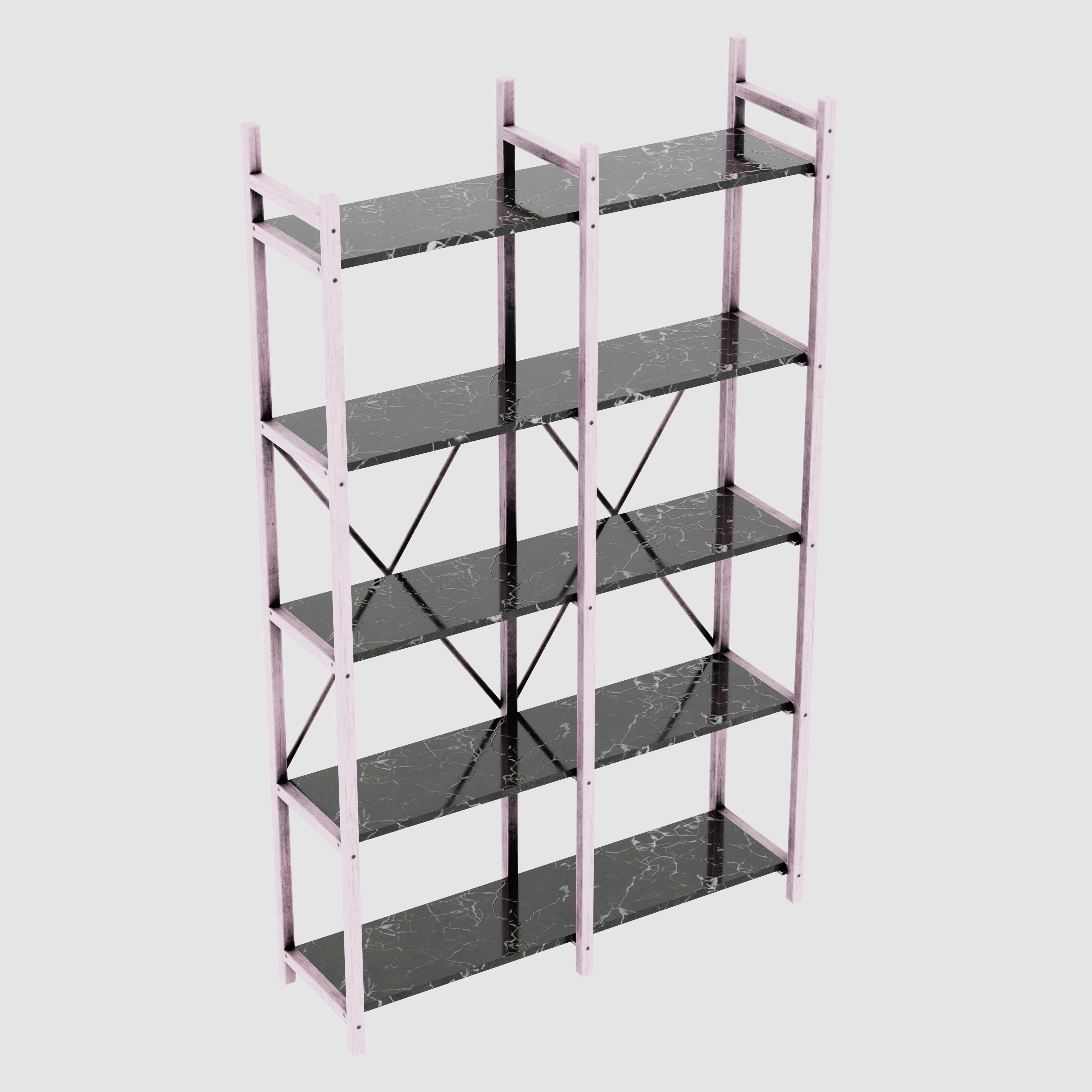 Bookcases Farmhouse Rustic 3D model_7