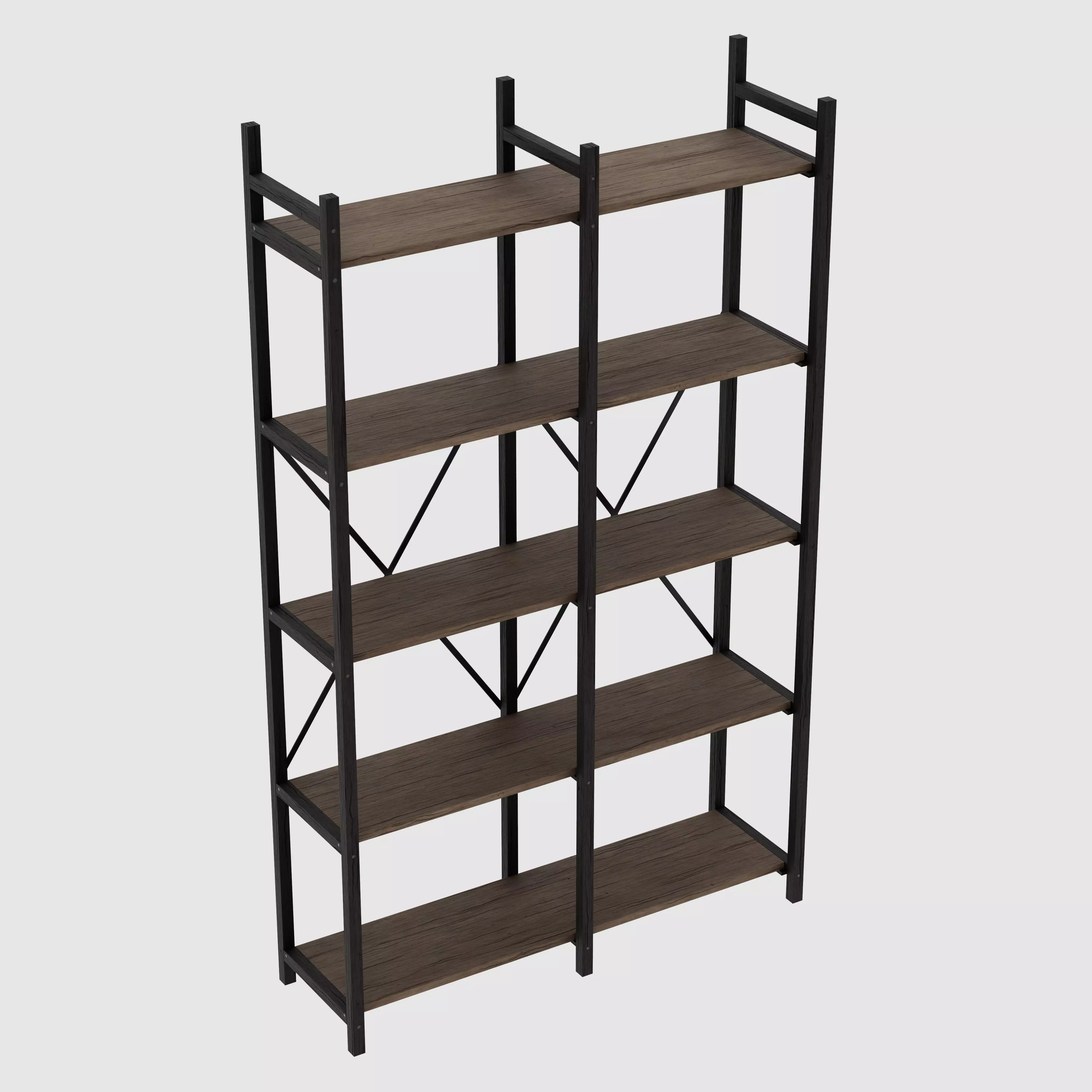 Bookcases Farmhouse Rustic 3D model_0