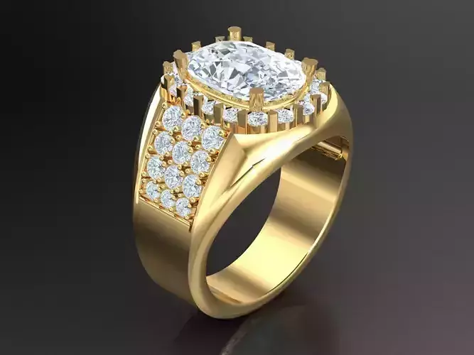 Men Diamond Multi Cluster Ring 1MR52