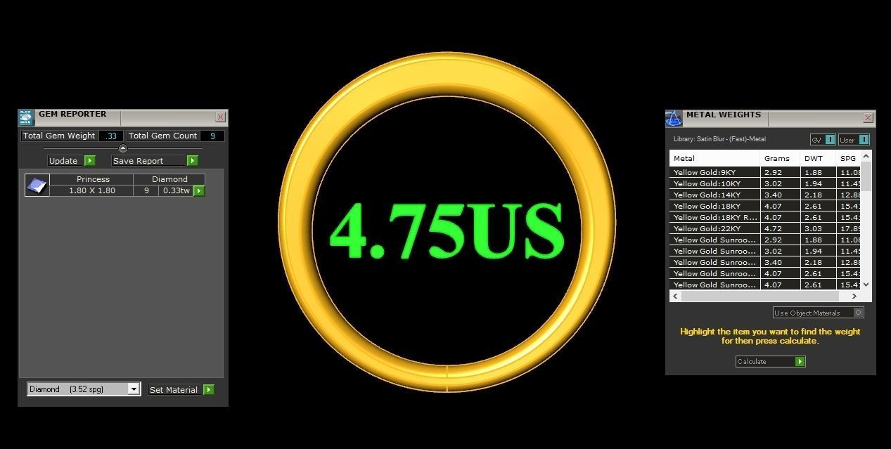 Modern Men Diamond Multi Cluster Ring 1MR48 3D print model_1