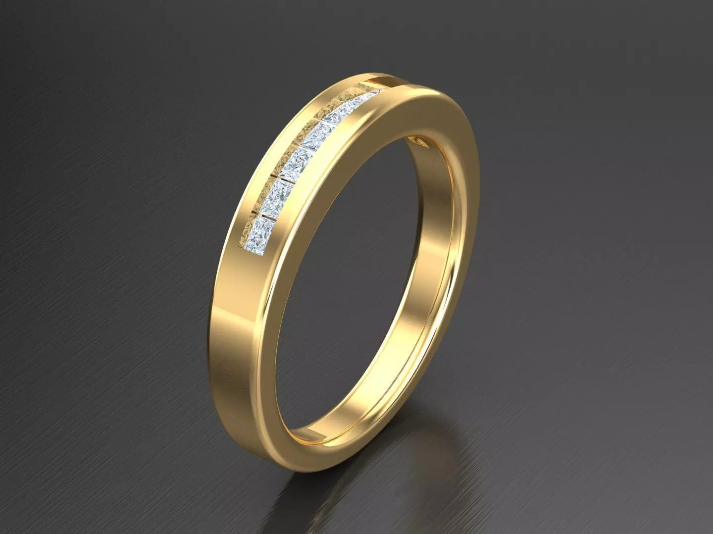 Modern Men Diamond Multi Cluster Ring 1MR48 3D print model_0