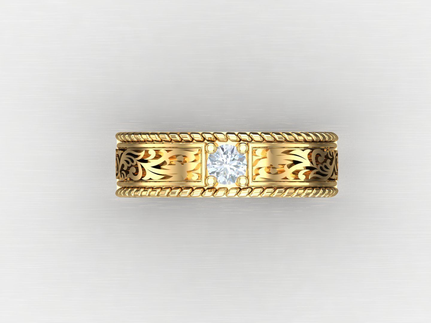 Men Diamond Multi Cluster Ring 1MR46 3D print model_4