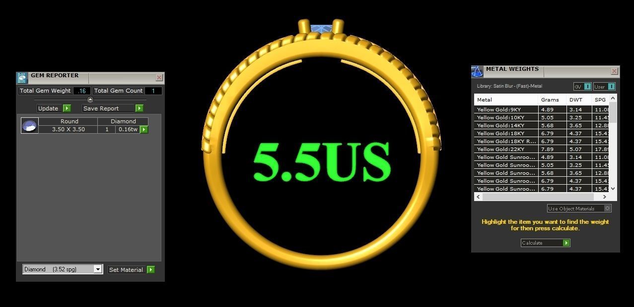 Men Diamond Multi Cluster Ring 1MR46 3D print model_1