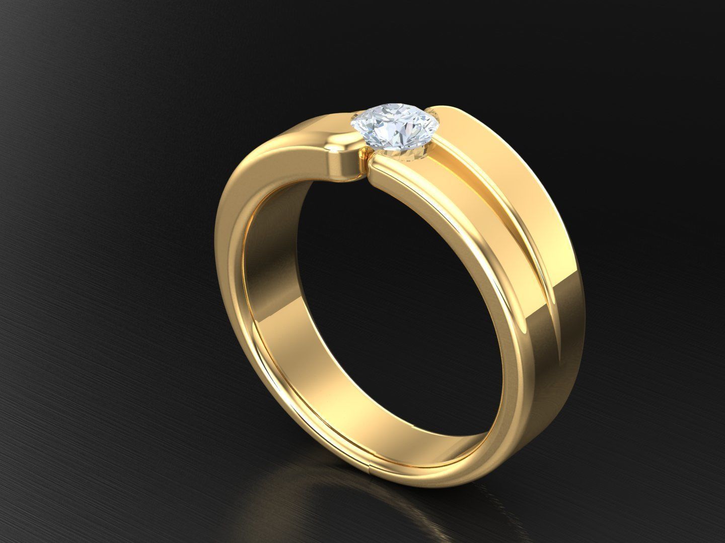 Diamond Multi Cluster Men Ring 1MR43 3D print model_5