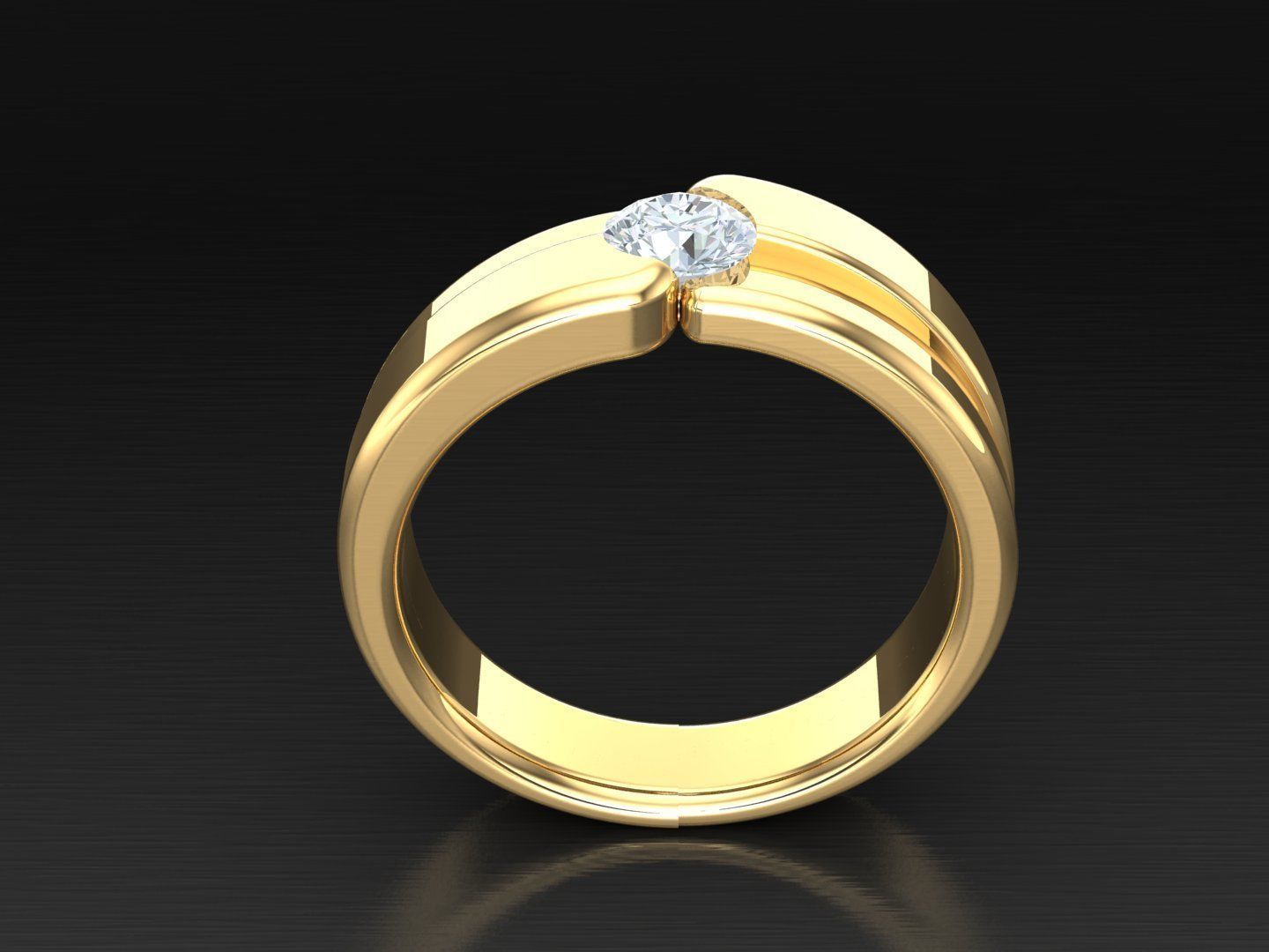 Diamond Multi Cluster Men Ring 1MR43 3D print model_2