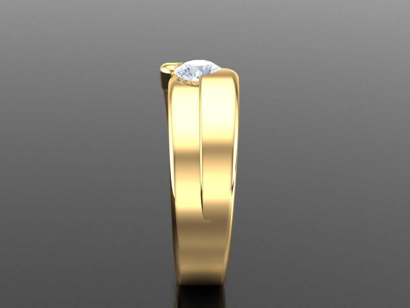 Diamond Multi Cluster Men Ring 1MR43 3D print model_3