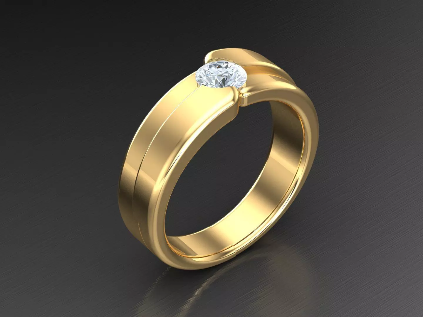 Diamond Multi Cluster Men Ring 1MR43 3D print model_0