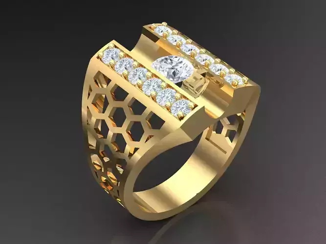 Men Ring Diamond Multi Cluster Ring 1MR42