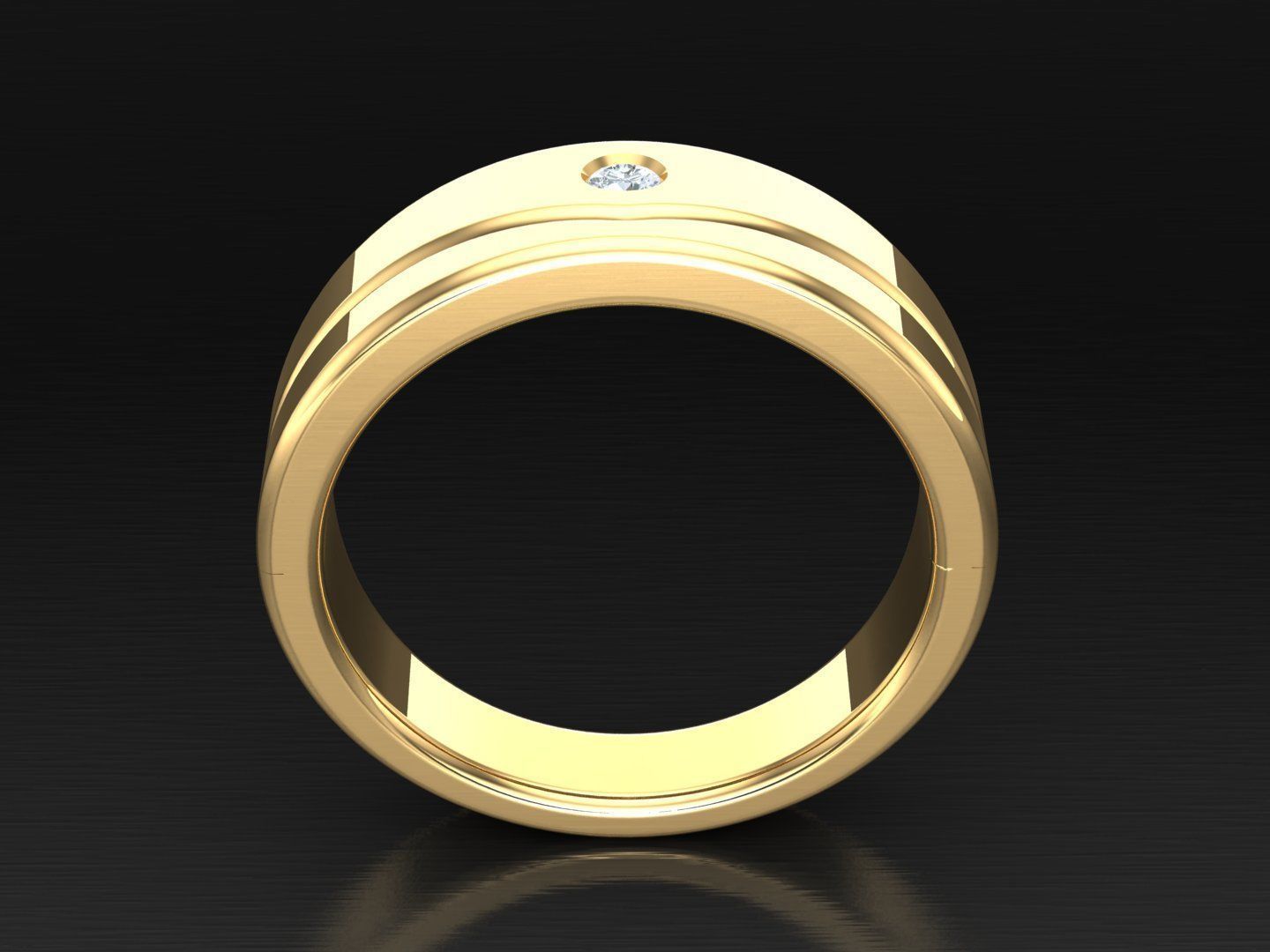 Men Diamond Multi Cluster Ring 1MR40 3D print model_2