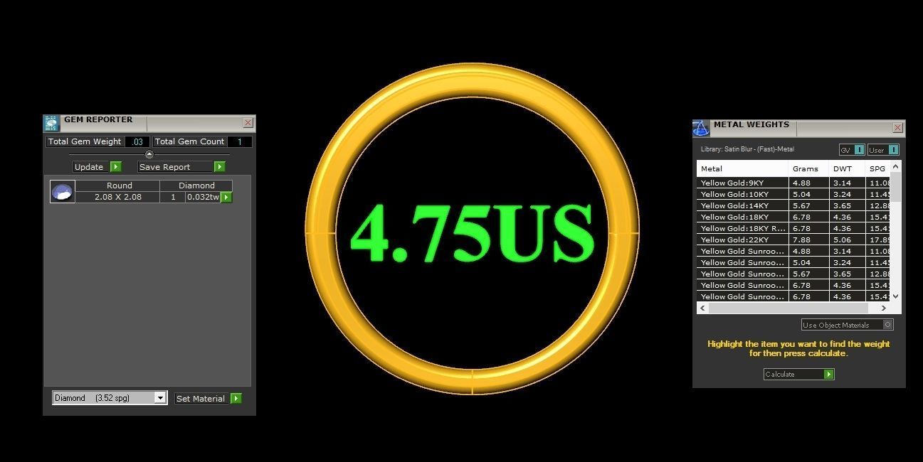 Men Diamond Multi Cluster Ring 1MR40 3D print model_1