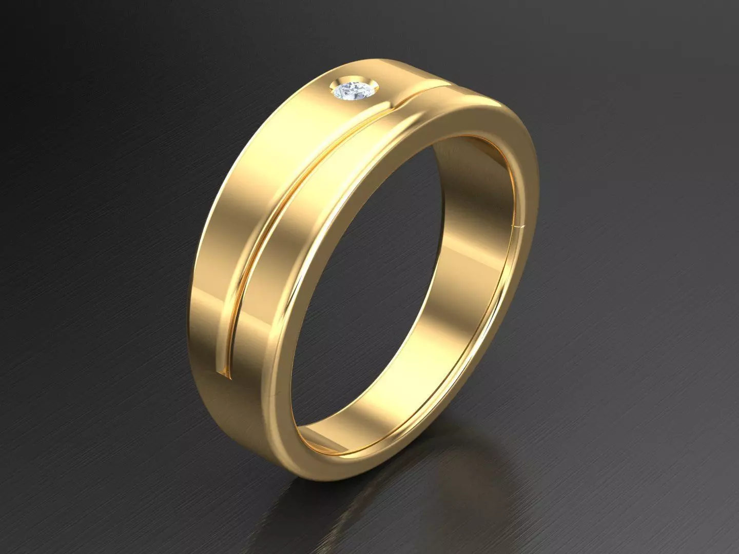 Men Diamond Multi Cluster Ring 1MR40 3D print model_0