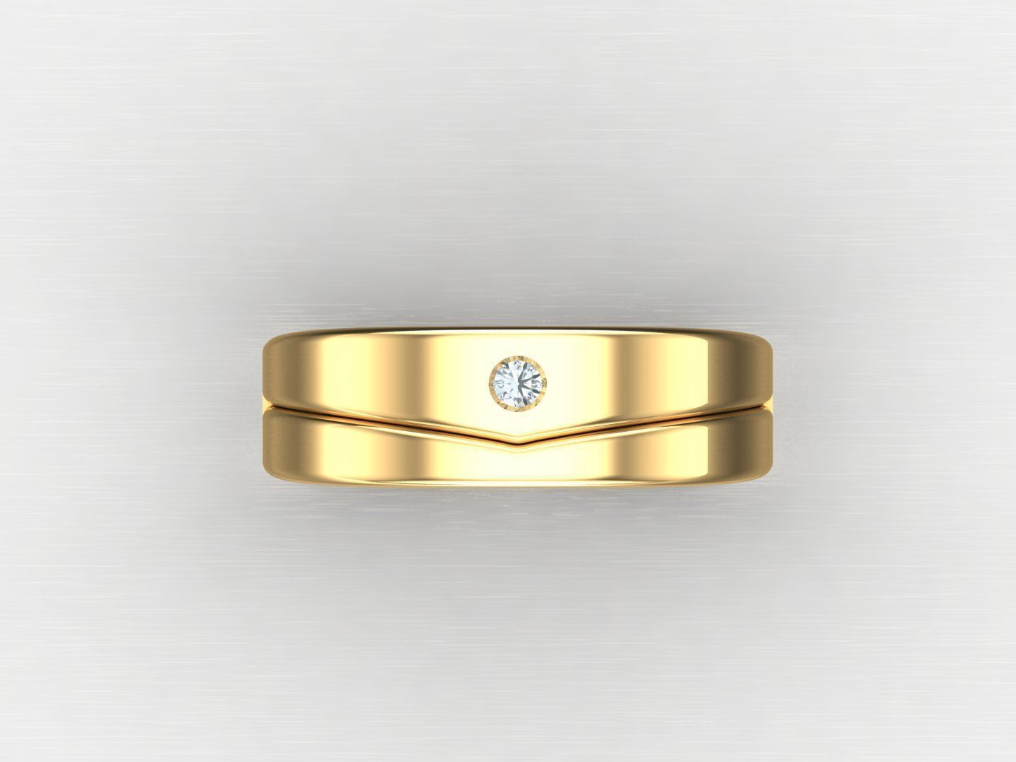 Men Diamond Multi Cluster Ring 1MR40 3D print model_4