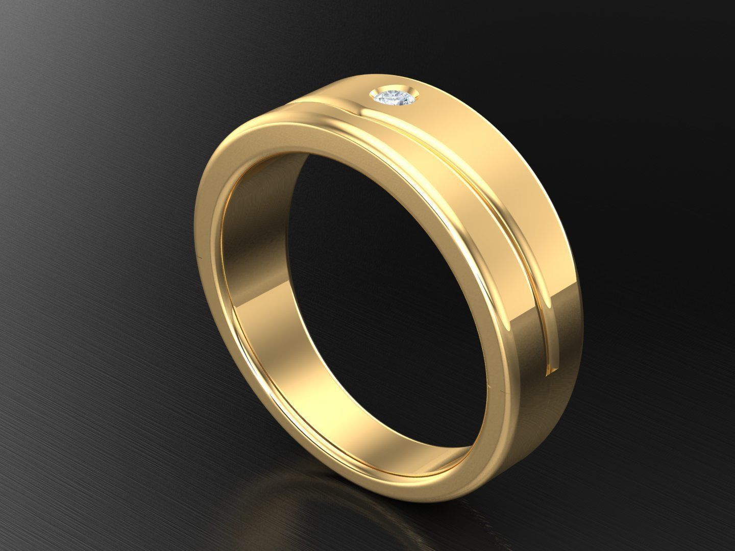 Men Diamond Multi Cluster Ring 1MR40 3D print model_5